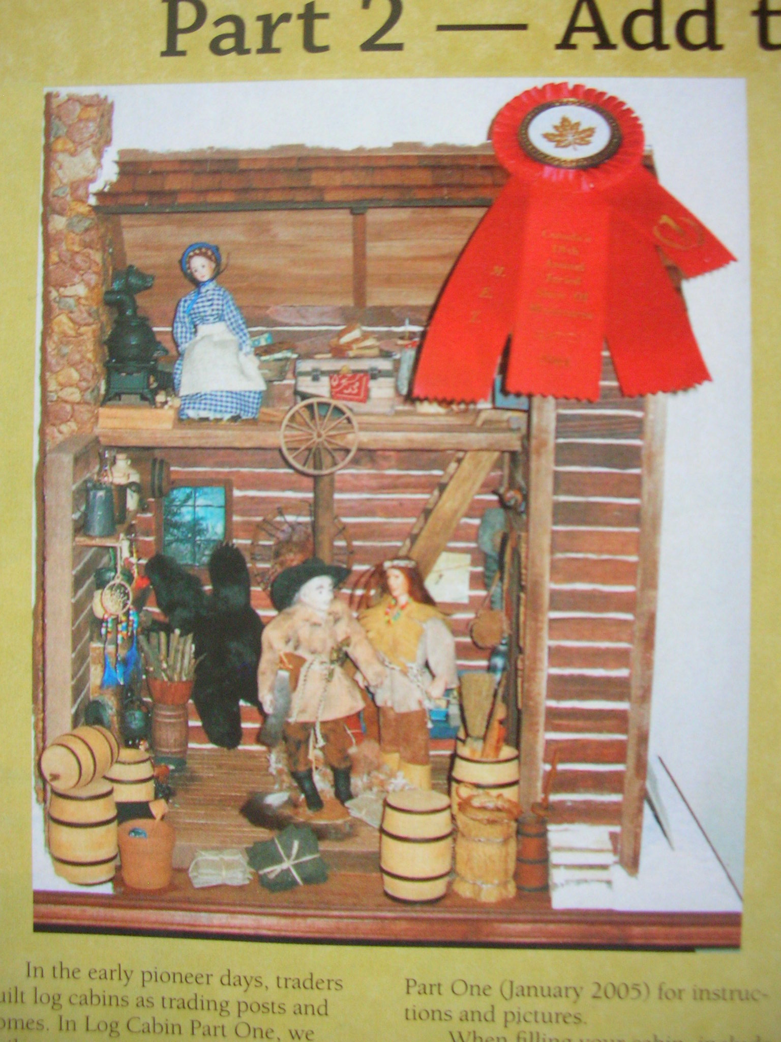 pioneer real wood log cabin dollhouse